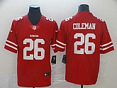 Nike 49ers 26 Tevin Coleman Red Vapor Untouchable Limited Jersey,baseball caps,new era cap wholesale,wholesale hats